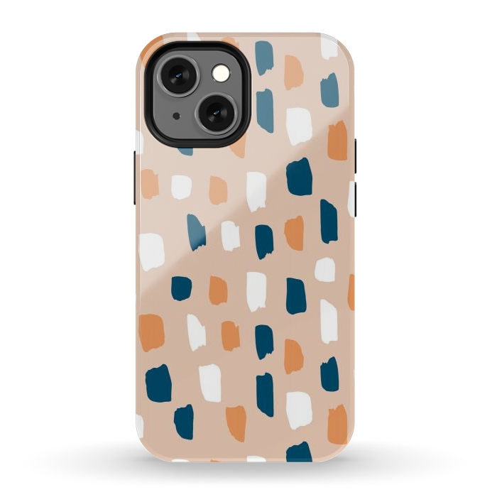 iPhone 12 mini StrongFit Natural Terrazzo by Creativeaxle