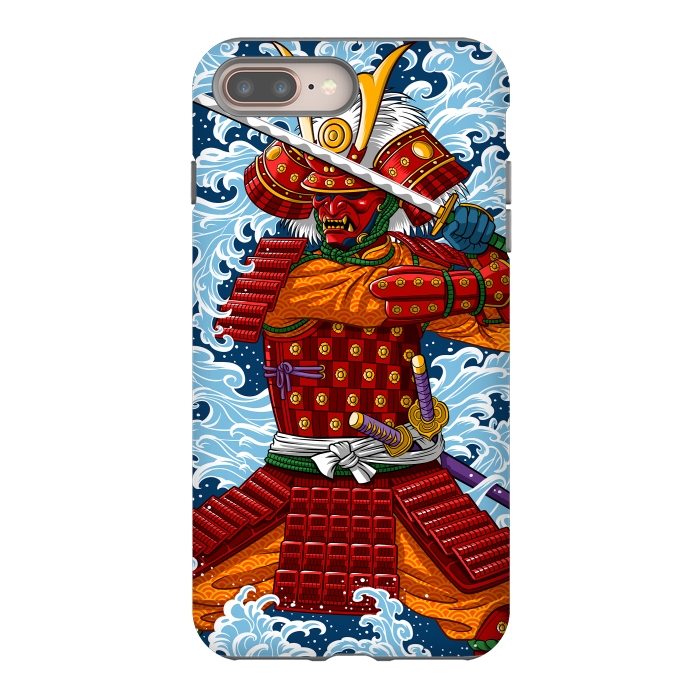 iPhone 7 plus StrongFit Samurai battling under the Tsunami by Alberto