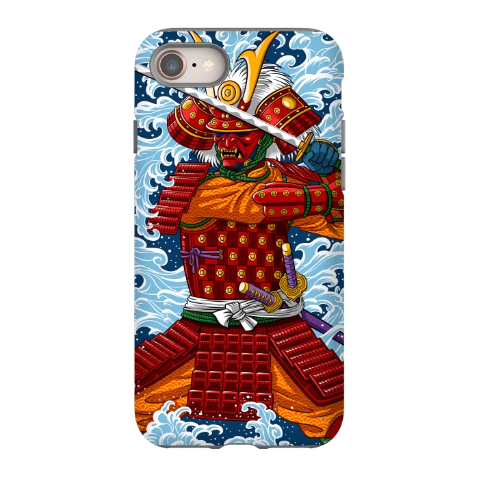 iPhone SE StrongFit Samurai battling under the Tsunami by Alberto