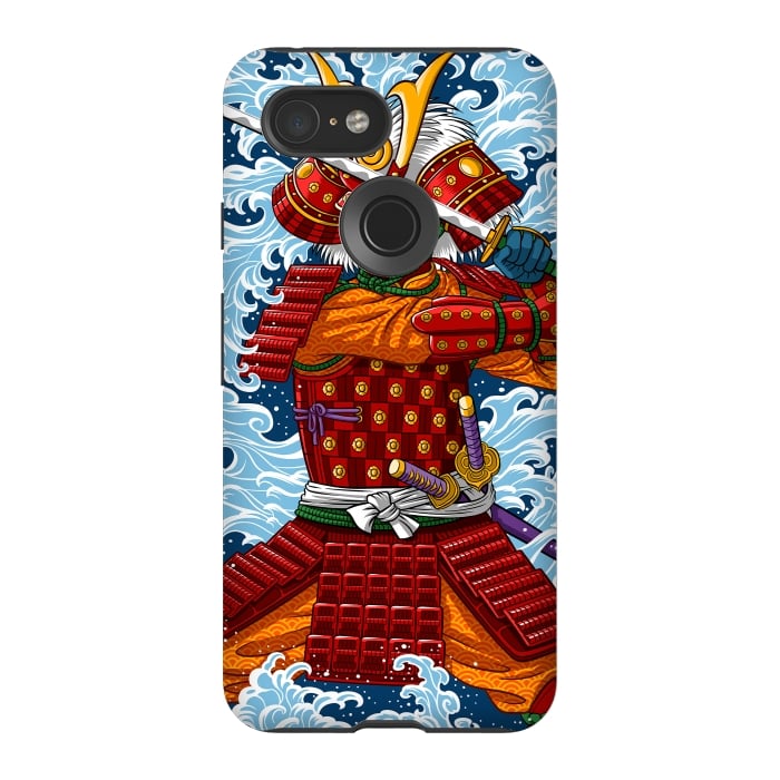 Pixel 3 StrongFit Samurai battling under the Tsunami by Alberto