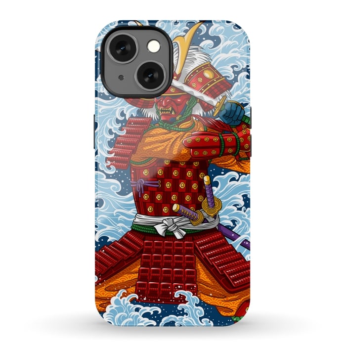 iPhone 13 StrongFit Samurai battling under the Tsunami by Alberto