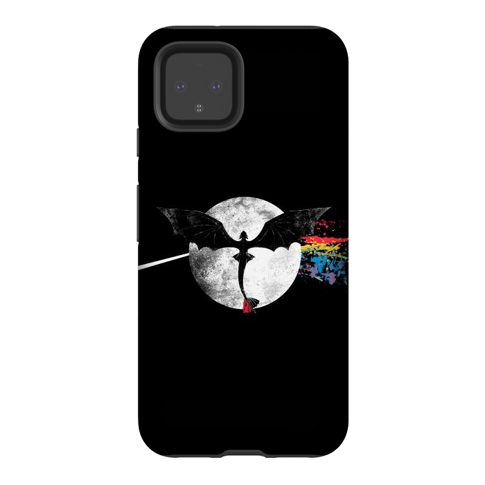 Pixel 4 StrongFit Dragon Side of the Moon Cute Funny Gift by eduely
