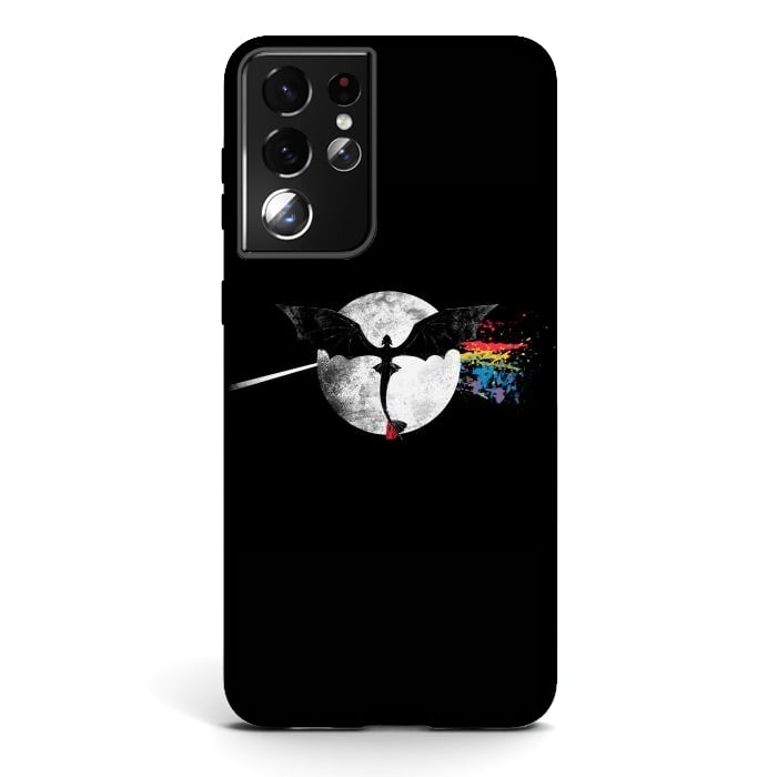 Galaxy S21 ultra StrongFit Dragon Side of the Moon Cute Funny Gift by eduely