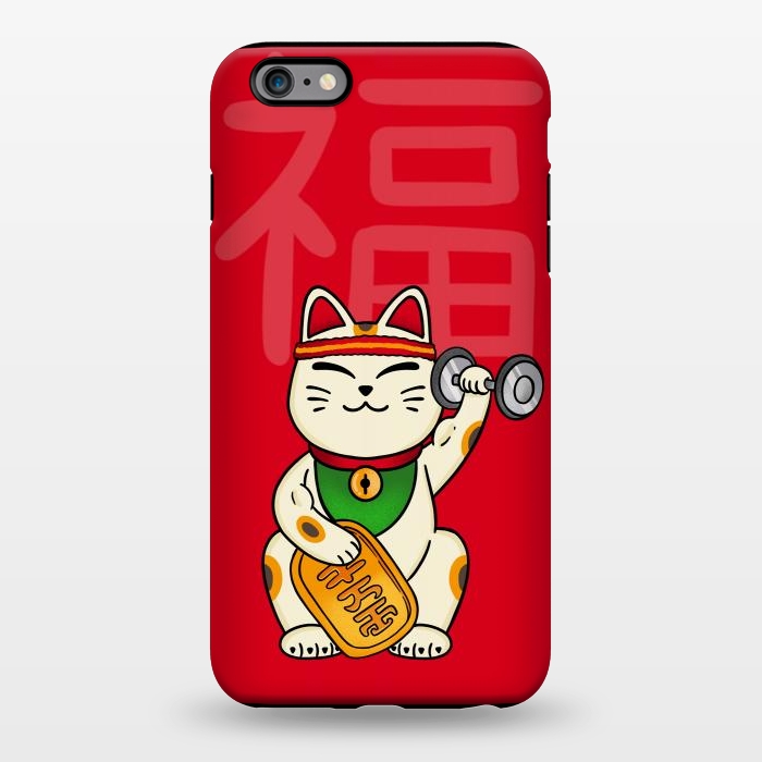 iPhone 6/6s plus StrongFit Cat lucky gym by Coffee Man