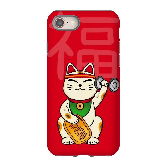 iPhone SE StrongFit Cat lucky gym by Coffee Man
