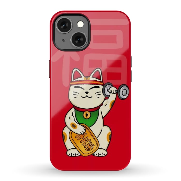 iPhone 13 StrongFit Cat lucky gym por Coffee Man