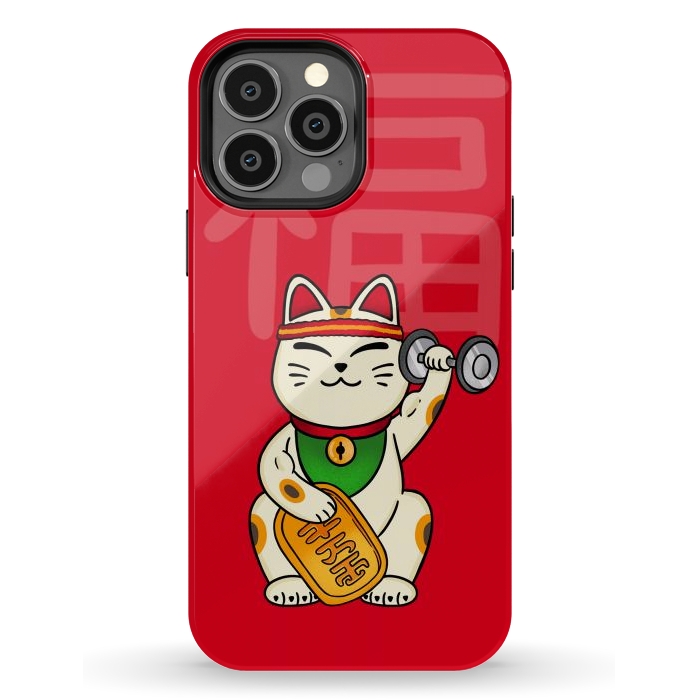 iPhone 13 Pro Max StrongFit Cat lucky gym by Coffee Man