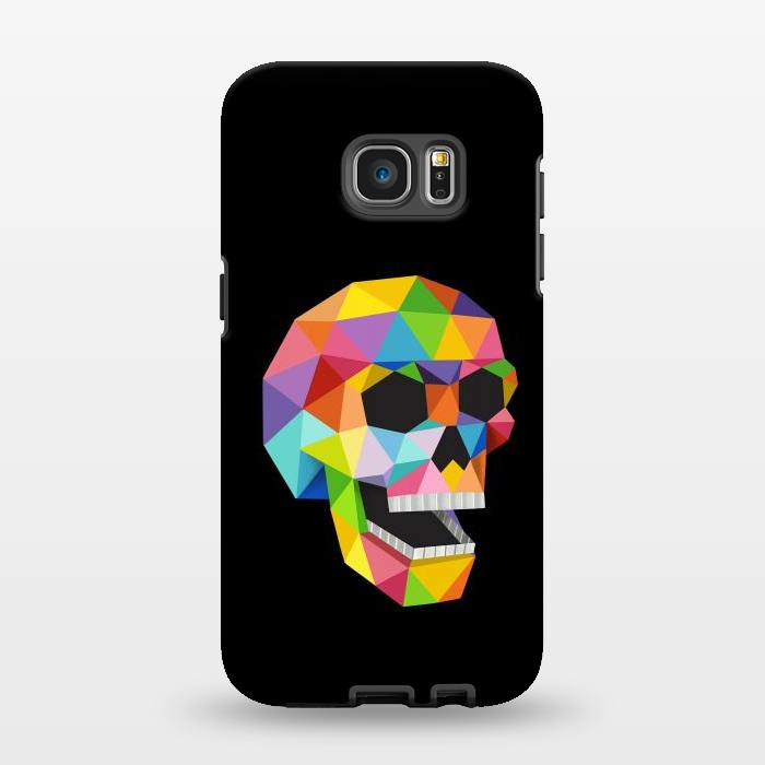 Galaxy S7 EDGE StrongFit Skull Polygons by Coffee Man