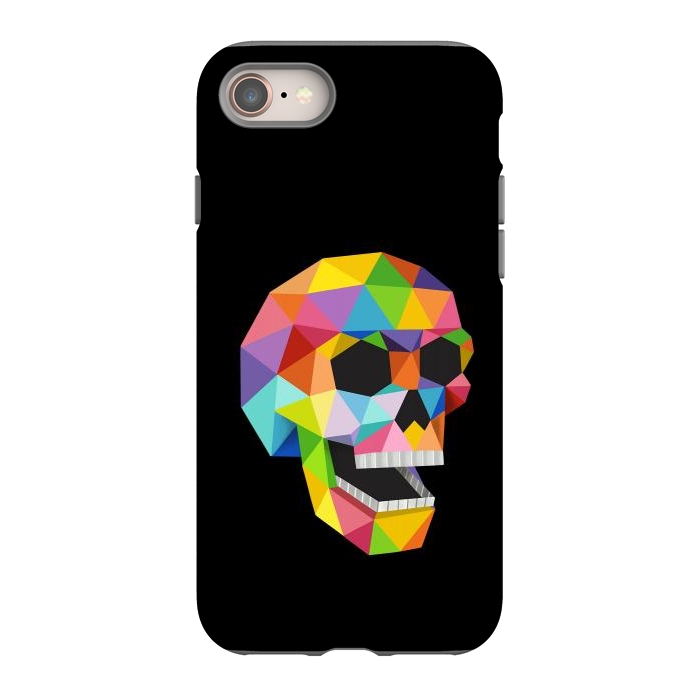 iPhone 8 StrongFit Skull Polygons by Coffee Man