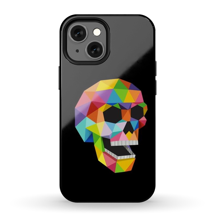 iPhone 12 mini StrongFit Skull Polygons by Coffee Man