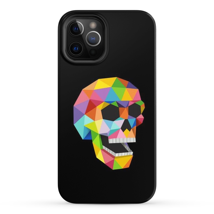 iPhone 12 Pro StrongFit Skull Polygons by Coffee Man