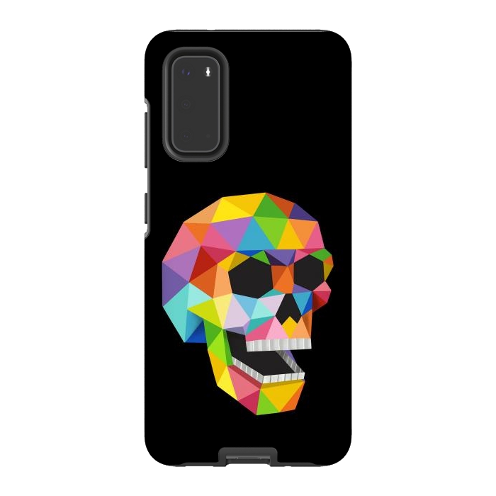 Galaxy S20 StrongFit Skull Polygons by Coffee Man