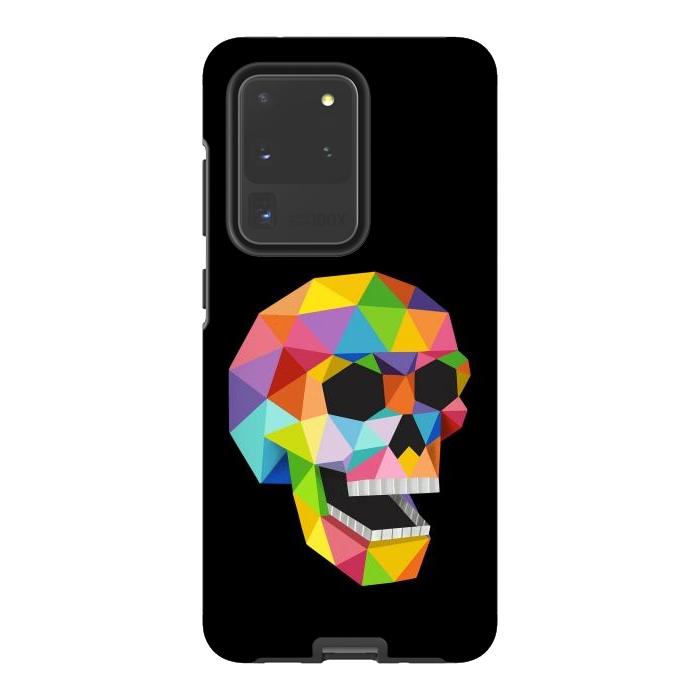 Galaxy S20 Ultra StrongFit Skull Polygons by Coffee Man