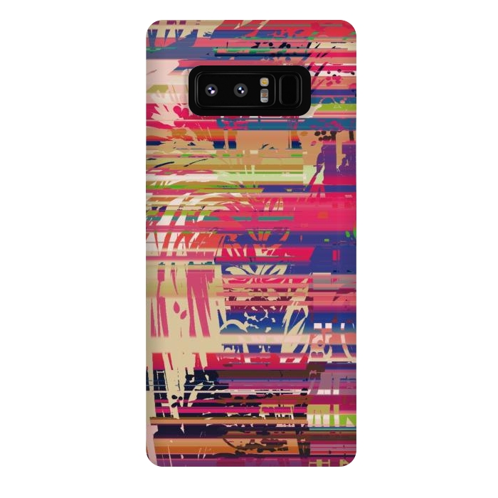 Galaxy Note 8 StrongFit Pink Glitch by Josie