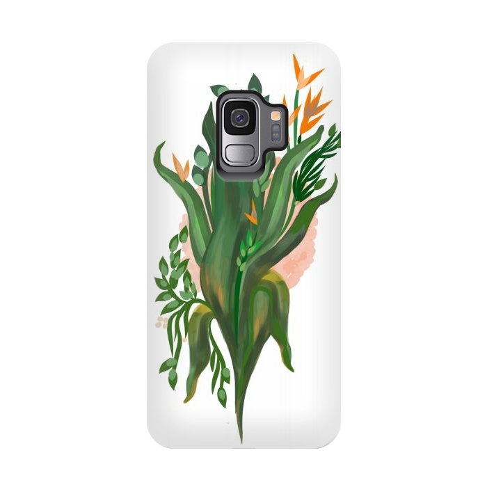 Galaxy S9 StrongFit Tropical Orchid by Josie