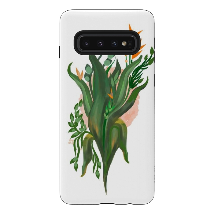 Galaxy S10 StrongFit Tropical Orchid by Josie
