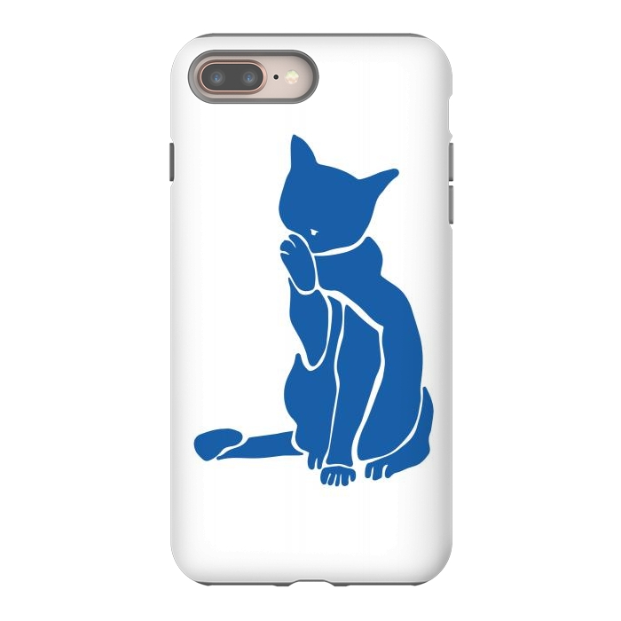iPhone 7 plus StrongFit Matisse's Cat Var. 1 in Blue by ECMazur 