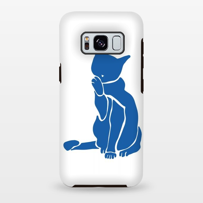 Galaxy S8 plus StrongFit Matisse's Cat Var. 1 in Blue by ECMazur 