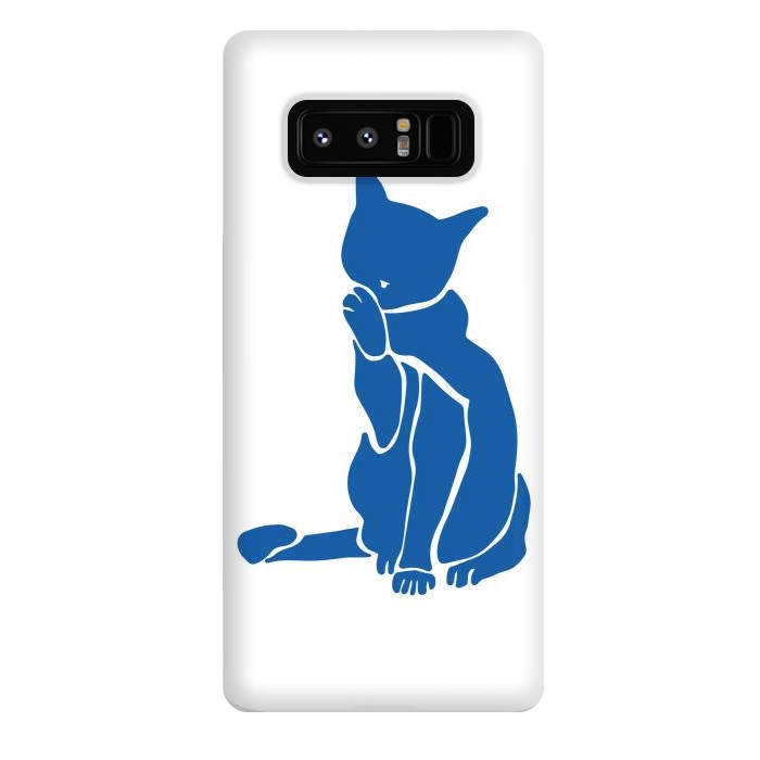 Galaxy Note 8 StrongFit Matisse's Cat Var. 1 in Blue by ECMazur 