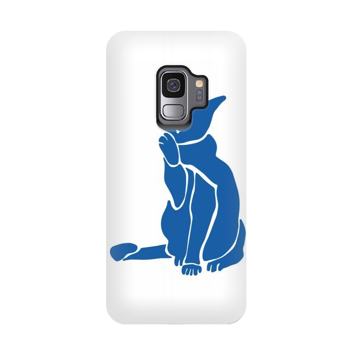 Galaxy S9 StrongFit Matisse's Cat Var. 1 in Blue by ECMazur 