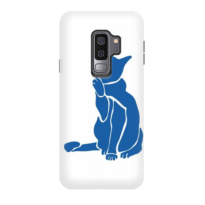 Galaxy S9 plus StrongFit Matisse's Cat Var. 1 in Blue by ECMazur 