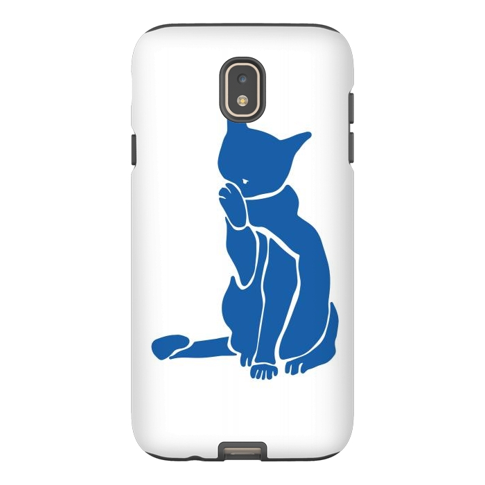 Galaxy J7 StrongFit Matisse's Cat Var. 1 in Blue by ECMazur 