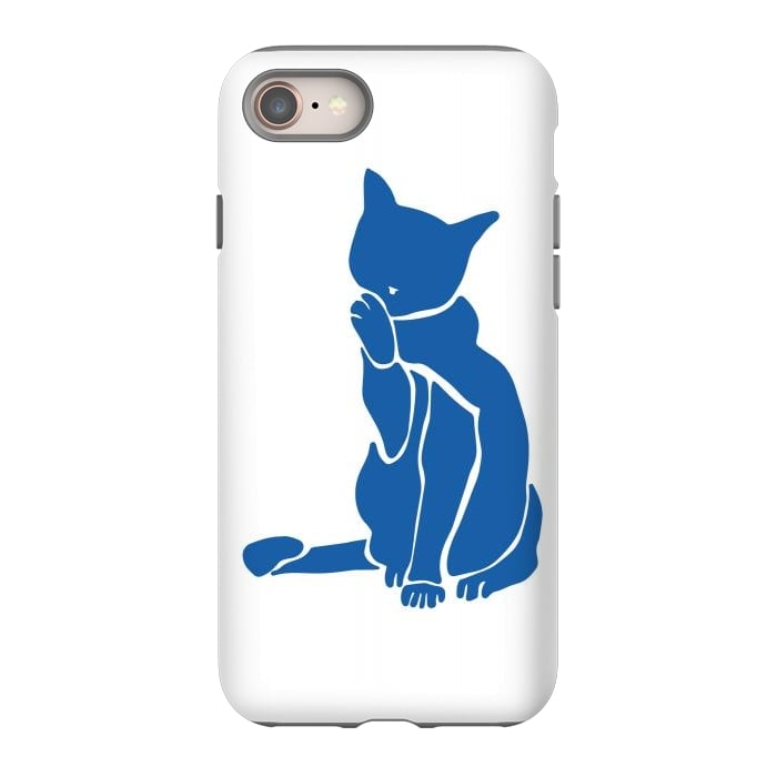 iPhone SE StrongFit Matisse's Cat Var. 1 in Blue by ECMazur 