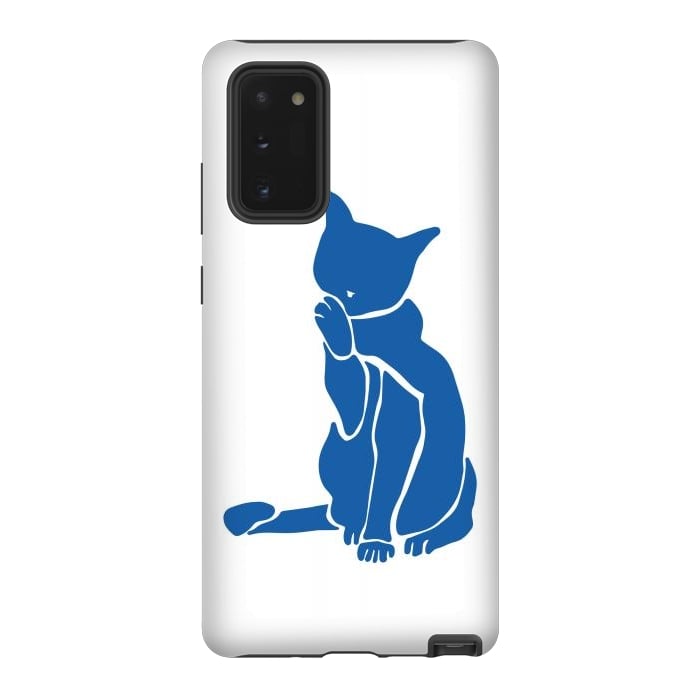Galaxy Note 20 StrongFit Matisse's Cat Var. 1 in Blue por ECMazur 