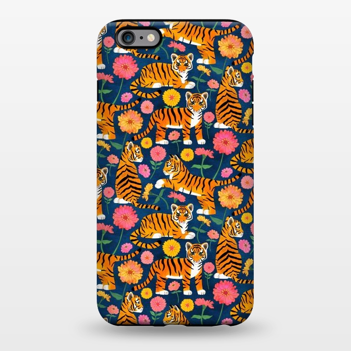 iPhone 6/6s plus StrongFit Tiger Cubs and Zinnias by Tangerine-Tane
