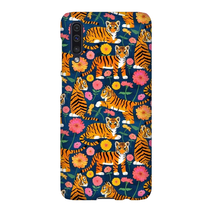 Galaxy A50 SlimFit Tiger Cubs and Zinnias por Tangerine-Tane
