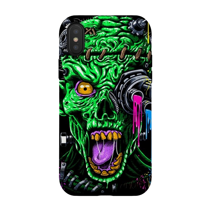 iPhone Xs / X StrongFit Futuristic zombie by Alberto