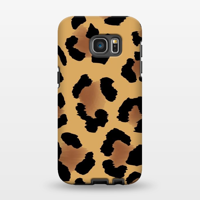 Galaxy S7 EDGE StrongFit Brown Animal Print by ArtsCase