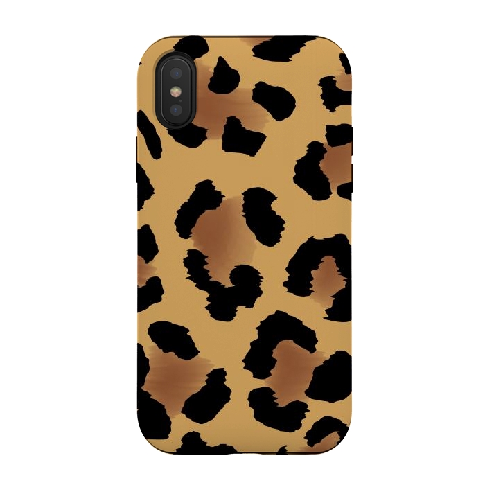 iPhone Xs / X StrongFit Brown Animal Print by ArtsCase
