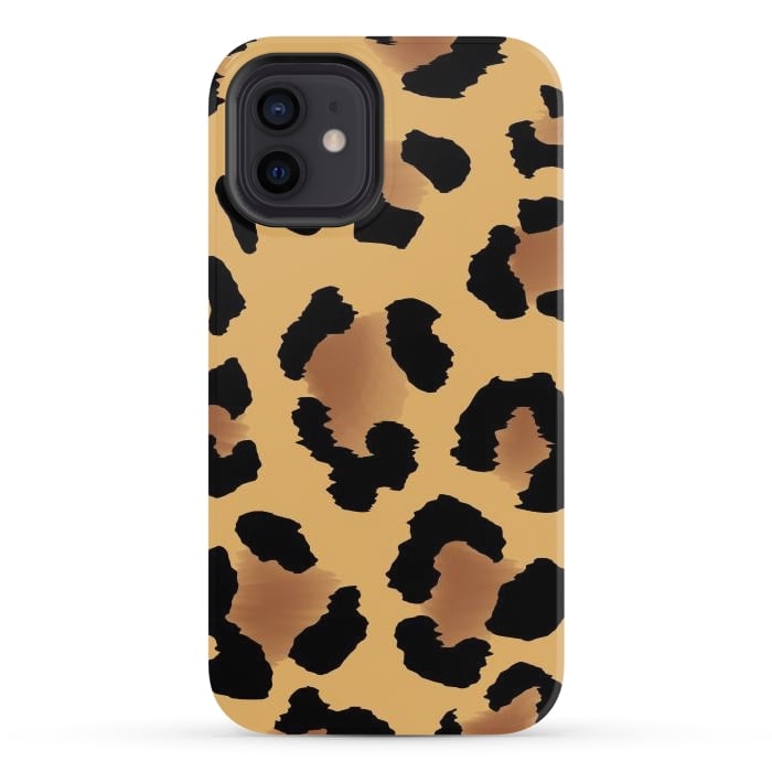 iPhone 12 StrongFit Brown Animal Print by ArtsCase