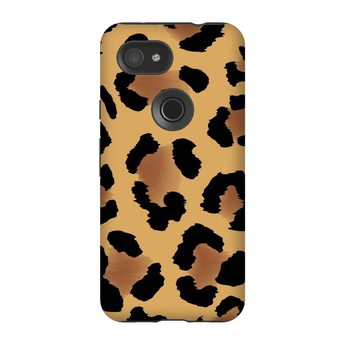 Pixel 3A StrongFit Brown Animal Print by ArtsCase