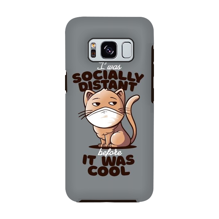 Galaxy S8 StrongFit Socially Distant Cat by eduely