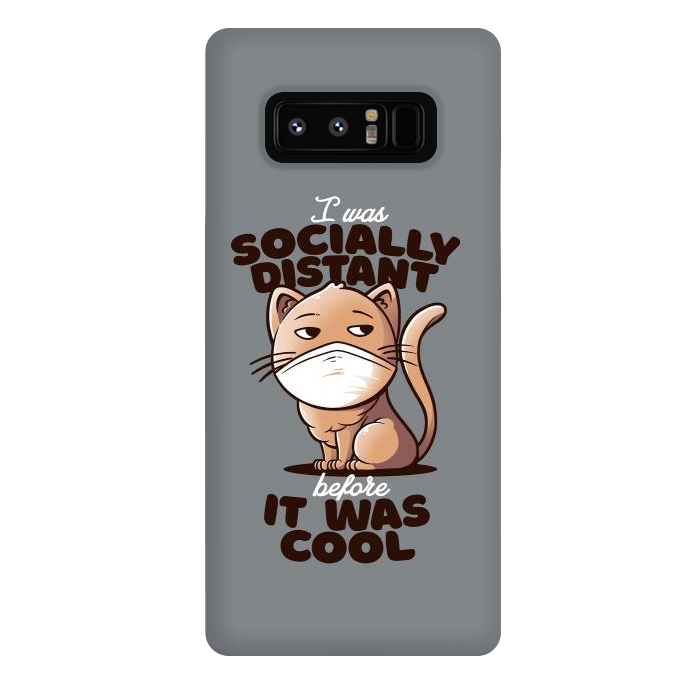 Galaxy Note 8 StrongFit Socially Distant Cat by eduely