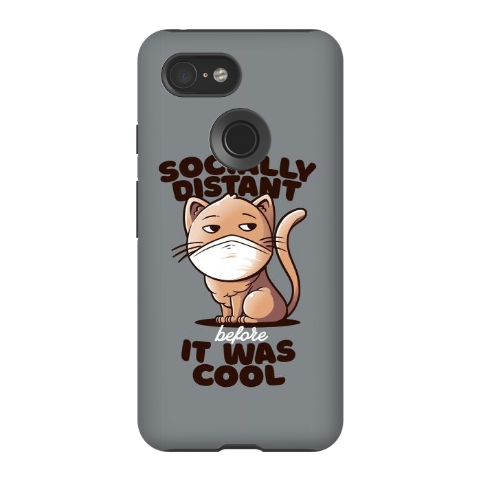 Pixel 3 StrongFit Socially Distant Cat by eduely