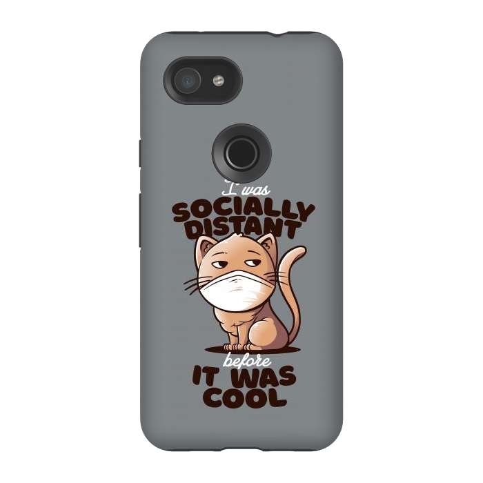 Pixel 3A StrongFit Socially Distant Cat by eduely
