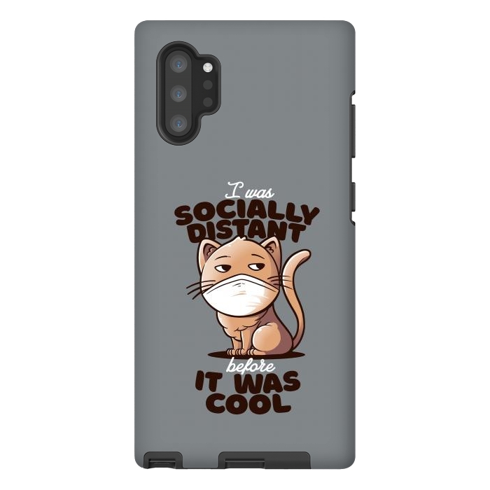 Galaxy Note 10 plus StrongFit Socially Distant Cat by eduely