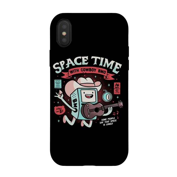 iPhone Xs / X StrongFit Space Time Cool Robot Cowboy Gift by eduely