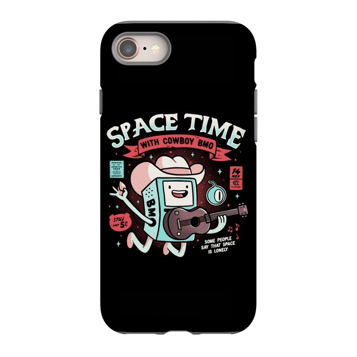 iPhone 8 StrongFit Space Time Cool Robot Cowboy Gift by eduely