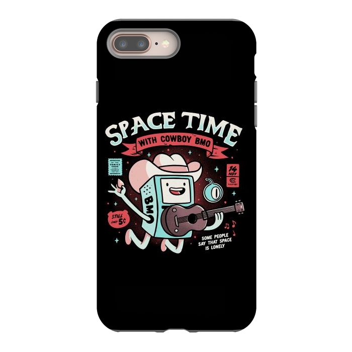 iPhone 8 plus StrongFit Space Time Cool Robot Cowboy Gift by eduely