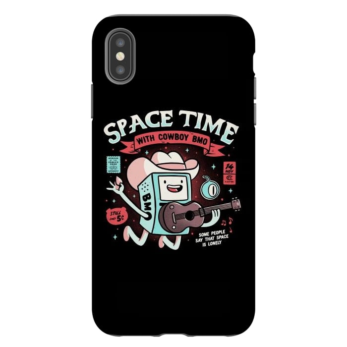 iPhone Xs Max StrongFit Space Time Cool Robot Cowboy Gift by eduely
