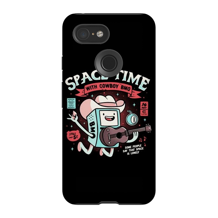 Pixel 3 StrongFit Space Time Cool Robot Cowboy Gift by eduely