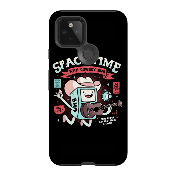 Pixel 5 StrongFit Space Time Cool Robot Cowboy Gift by eduely