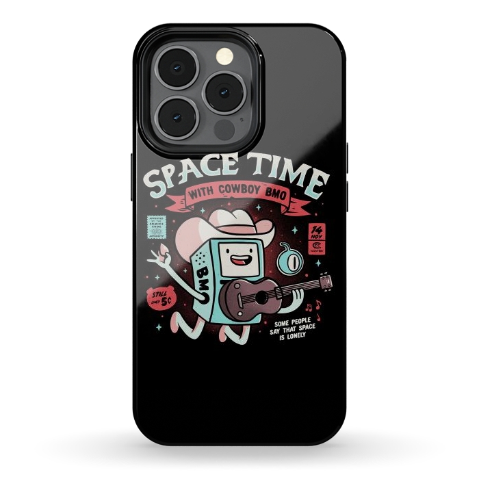 iPhone 13 pro StrongFit Space Time Cool Robot Cowboy Gift by eduely