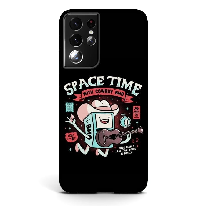 Galaxy S21 ultra StrongFit Space Time Cool Robot Cowboy Gift by eduely
