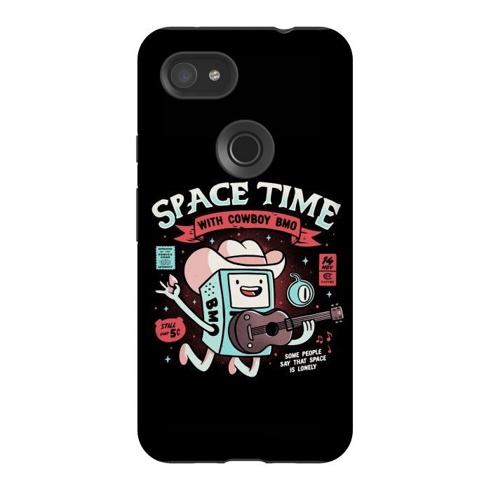 Pixel 3AXL StrongFit Space Time Cool Robot Cowboy Gift by eduely
