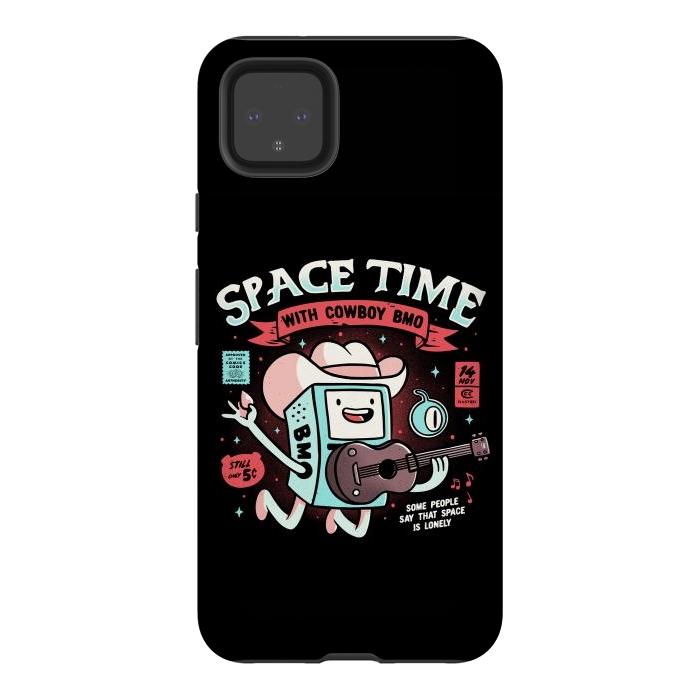 Pixel 4XL StrongFit Space Time Cool Robot Cowboy Gift by eduely